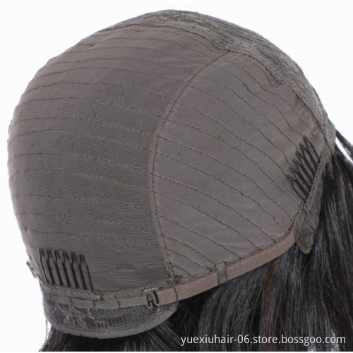 Drop Shipping Wholesale Raw Indian Hair Straight Machine Made Wig With Bangs  Non Lace Human Hair Wigs